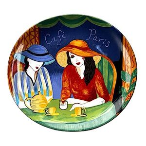SANGO Cafe Paris Vintage 1994 Oval Dinner Serving Dish Plate